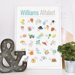 Lær alfabetet med en alfabetplakat