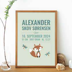 Personlig fødselstavle og navnetavle til børn