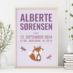 Personlig navnetavle til baby værelse