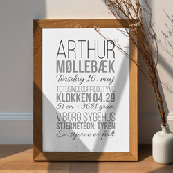 Simpel og elegant fødselstavle