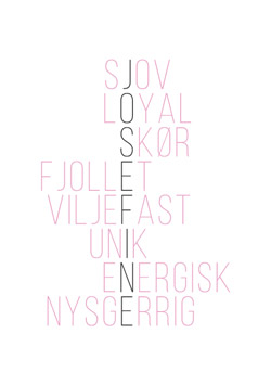 krydsordsplakat med dit eget navn