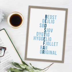 Krydsordsplakat som personlig gave