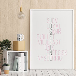 Personlig krydsordsplakat