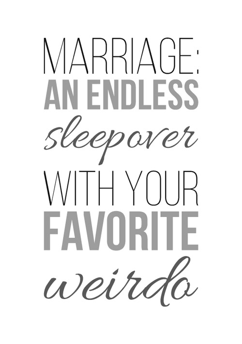 Sjov citatplakat om bryllup