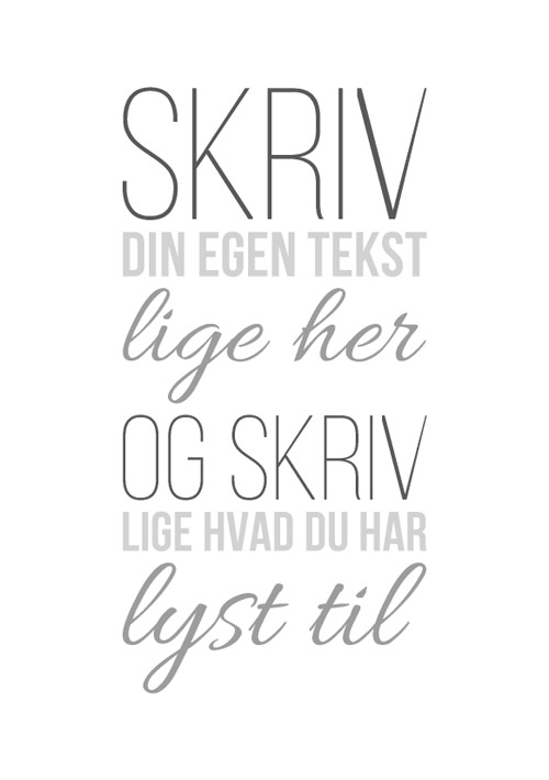 Citatplakat med egen tekst