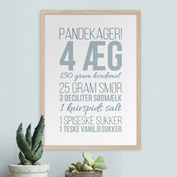 Tekstplakat med opskrift