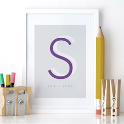 Personlig plakat med navn