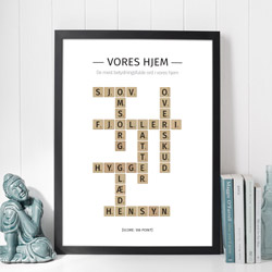 Moderne scrabble plakat
