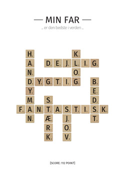 Fars dag-plakat med scrabbleord