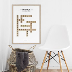 Mors dags scrabble plakat