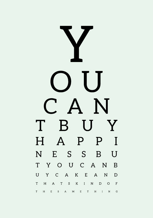 Synstavle med citat - You cant buy happiness