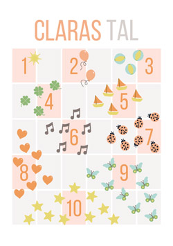 Flot talplakat med navn