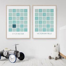 Talplakat og alfabetplakat sæt