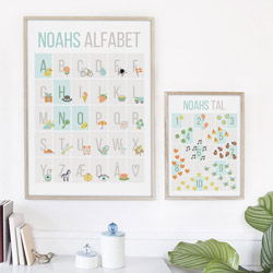 Talplakat og abcplakat til børneværelset