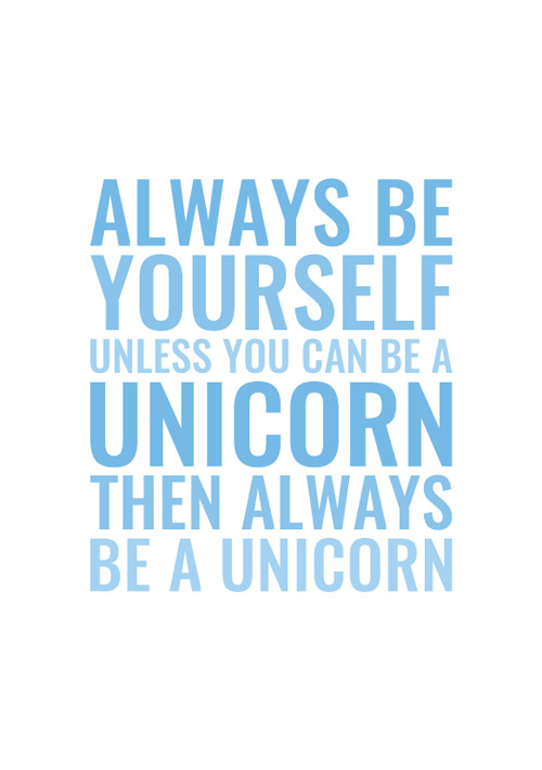 Flot moderne typografisk plakat i blå