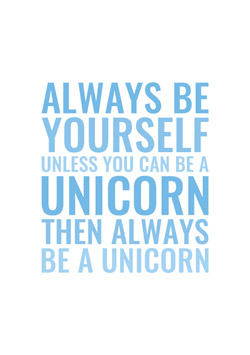 Flot moderne typografisk plakat i blå