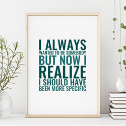 Smart personlig typografisk plakat