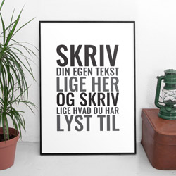 Typografisk plakat med din egen tekst eller citat